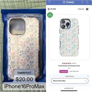 iPhone 16 Pro Max Case - Pastel Garden